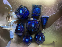 Load image into Gallery viewer, transmission:darker - Set A - Set of 7 Gothic Frame Dice