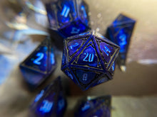Load image into Gallery viewer, transmission:darker - Set A - Set of 7 Gothic Frame Dice