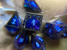 Load image into Gallery viewer, transmission:darker - Set A - Set of 7 Gothic Frame Dice