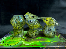 Load image into Gallery viewer, Acid Splash - Set of 7 Gothic Frame Dice