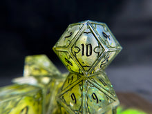 Load image into Gallery viewer, Acid Splash - Set of 7 Gothic Frame Dice