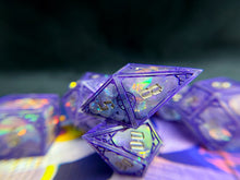 Load image into Gallery viewer, Amethyst Ballroom - Set of 7 Gothic Frame Dice