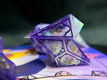 Load image into Gallery viewer, Amethyst Ballroom - Set of 7 Gothic Frame Dice
