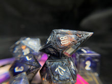 Load image into Gallery viewer, Deep Voyage - Set of 7 Gothic Frame Dice