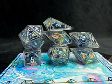 Load image into Gallery viewer, Frozen Halls - Set of 7 Gothic Frame Dice
