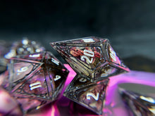 Load image into Gallery viewer, Matron of Ravens - Set of 7 Gothic Frame Dice