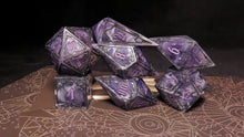 Load image into Gallery viewer, Raven Knight - Set of 7 Gothic Frame Dice