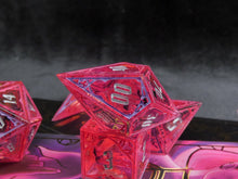 Load image into Gallery viewer, Neon Enchantress - Set of 7 Gothic Frame Dice