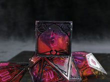 Load image into Gallery viewer, Carmine - Set of 7 Gothic Frame Dice