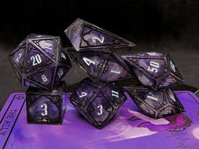 Load image into Gallery viewer, Midlight - Set of 7 Gothic Frame Dice