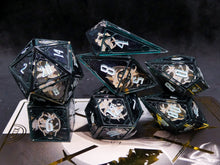 Load image into Gallery viewer, Midnight in the Garden - Set A - Set of 7 Gothic Frame Dice