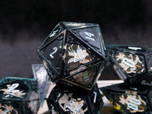 Load image into Gallery viewer, Midnight in the Garden - Set A - Set of 7 Gothic Frame Dice