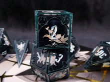 Load image into Gallery viewer, Midnight in the Garden - Set A - Set of 7 Gothic Frame Dice