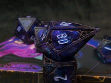 Load image into Gallery viewer, transmission:darker - Set of 7 Gothic Frame Dice