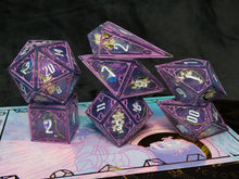Load image into Gallery viewer, Fey Blooms - Set of 7 Gothic Frame Dice
