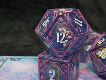 Load image into Gallery viewer, Fey Blooms - Set of 7 Gothic Frame Dice