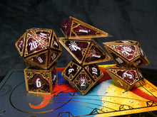 Load image into Gallery viewer, Countess of Coin - Set of 7 Gothic Frame Dice