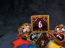 Load image into Gallery viewer, Countess of Coin - Set of 7 Gothic Frame Dice