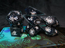 Load image into Gallery viewer, Midnight in the Garden - Set of 7 Gothic Frame Dice