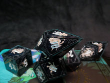 Load image into Gallery viewer, Midnight in the Garden - Set of 7 Gothic Frame Dice