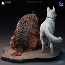 Load image into Gallery viewer, Scratch and Owlbear Cub (Baldur's Gate 3) - Printed Miniature