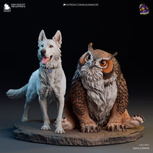 Load image into Gallery viewer, Scratch and Owlbear Cub (Baldur's Gate 3) - Printed Miniature