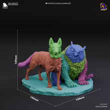 Load image into Gallery viewer, Scratch and Owlbear Cub (Baldur's Gate 3) - Printed Miniature