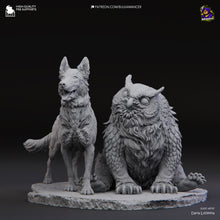 Load image into Gallery viewer, Scratch and Owlbear Cub (Baldur's Gate 3) - Printed Miniature