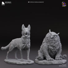Load image into Gallery viewer, Scratch and Owlbear Cub (Baldur's Gate 3) - Printed Miniature