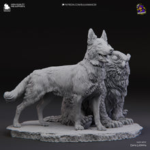 Load image into Gallery viewer, Scratch and Owlbear Cub (Baldur's Gate 3) - Printed Miniature