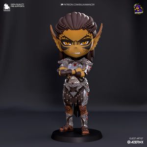 Chibi Lae'zel (Baldur's Gate 3) - Printed Miniature