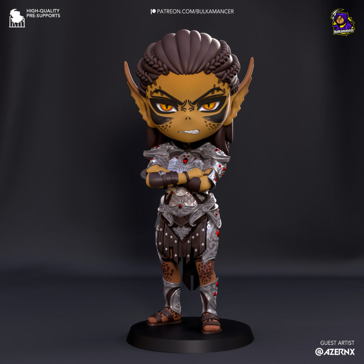 Chibi Lae'zel (Baldur's Gate 3) - Printed Miniature