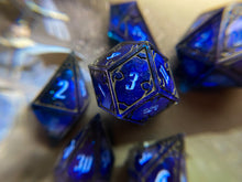 Load image into Gallery viewer, transmission:darker - Set A - Set of 7 Gothic Frame Dice
