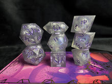 Load image into Gallery viewer, Silver Lady - Set of 8 Dice

