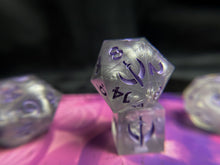 Load image into Gallery viewer, Silver Lady - Set of 8 Dice

