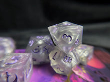 Load image into Gallery viewer, Silver Lady - Set of 8 Dice
