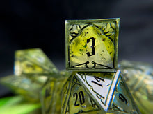 Load image into Gallery viewer, Acid Splash - Set of 7 Gothic Frame Dice

