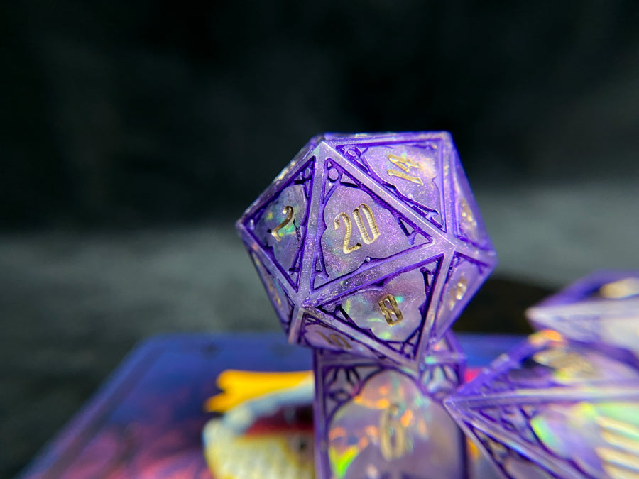 Amethyst Ballroom - Set of 7 Gothic Frame Dice