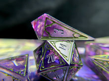 Load image into Gallery viewer, Metal from Heaven - Set B - Set of 7 Gothic Frame Dice
