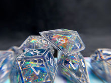 Load image into Gallery viewer, Frozen Halls - Set of 7 Gothic Frame Dice
