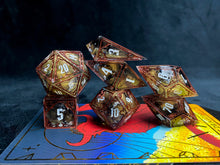 Load image into Gallery viewer, Shadowed Hoard - Set of 7 Gothic Frame Dice
