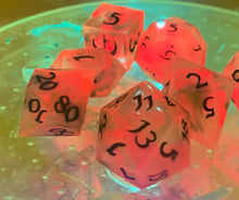 Load image into Gallery viewer, Neon Wraith - Set A - Set of 7 Dice
