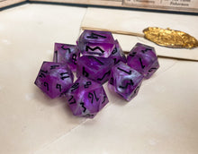 Load image into Gallery viewer, Neon Wraith - Set B - Set of 8 Dice
