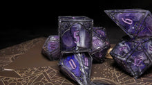 Load image into Gallery viewer, Raven Knight - Set of 7 Gothic Frame Dice
