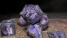 Load image into Gallery viewer, Raven Knight - Set of 7 Gothic Frame Dice
