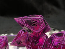 Load image into Gallery viewer, **RESERVED** Isidor - Set of 7 Gothic Frame Dice
