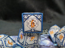 Load image into Gallery viewer, Porcelain - Set of 7 Gothic Frame Dice

