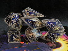 Load image into Gallery viewer, Soleil - Set of 7 Gothic Frame Dice
