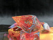 Load image into Gallery viewer, Pan Sunrise - Set of 7 Gothic Frame Dice

