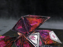 Load image into Gallery viewer, Carmine - Set of 7 Gothic Frame Dice
